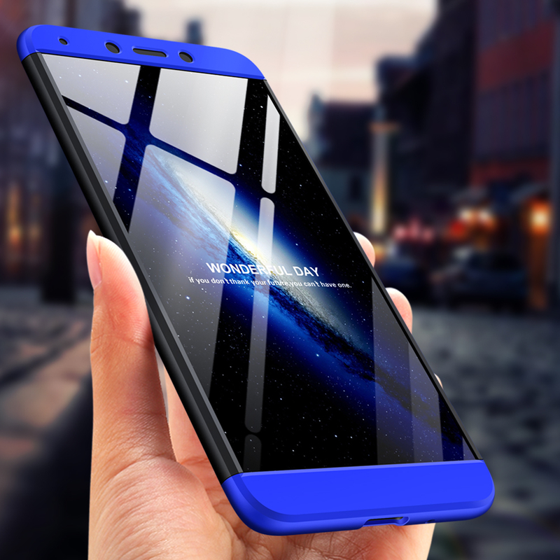 Husa Xiaomi Redmi 6A GKK 360 Full Cover Negru-Albastru
