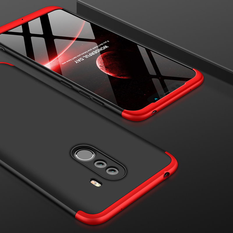 Husa Xiaomi Pocophone F1 GKK 360 Full Cover Negru-Rosu