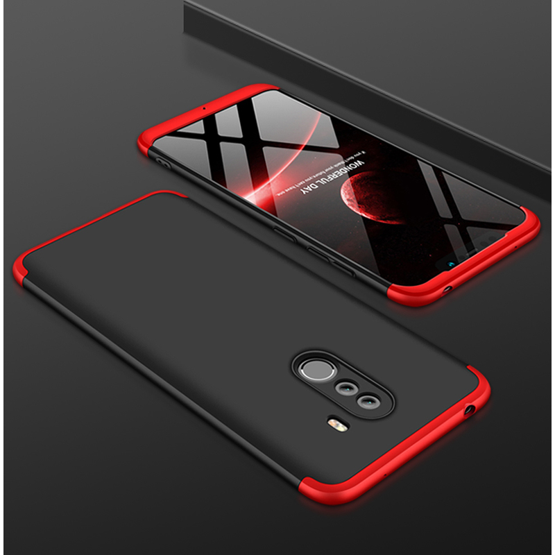 Husa Xiaomi Pocophone F1 GKK 360 Full Cover Negru-Rosu