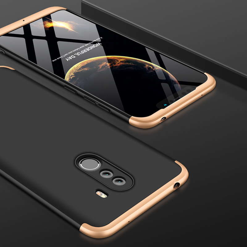 Husa Xiaomi Pocophone F1 GKK 360 Full Cover Negru-Auriu