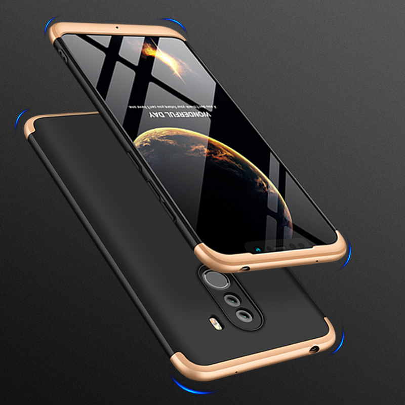 Husa Xiaomi Pocophone F1 GKK 360 Full Cover Negru-Auriu