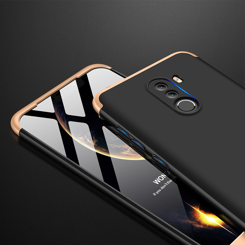 Husa Xiaomi Pocophone F1 GKK 360 Full Cover Negru-Auriu