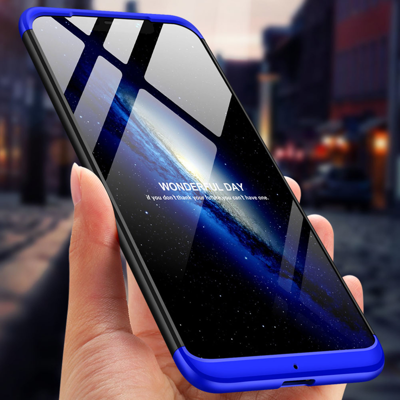 Husa Xiaomi Pocophone F1 GKK 360 Full Cover Negru-Albastru