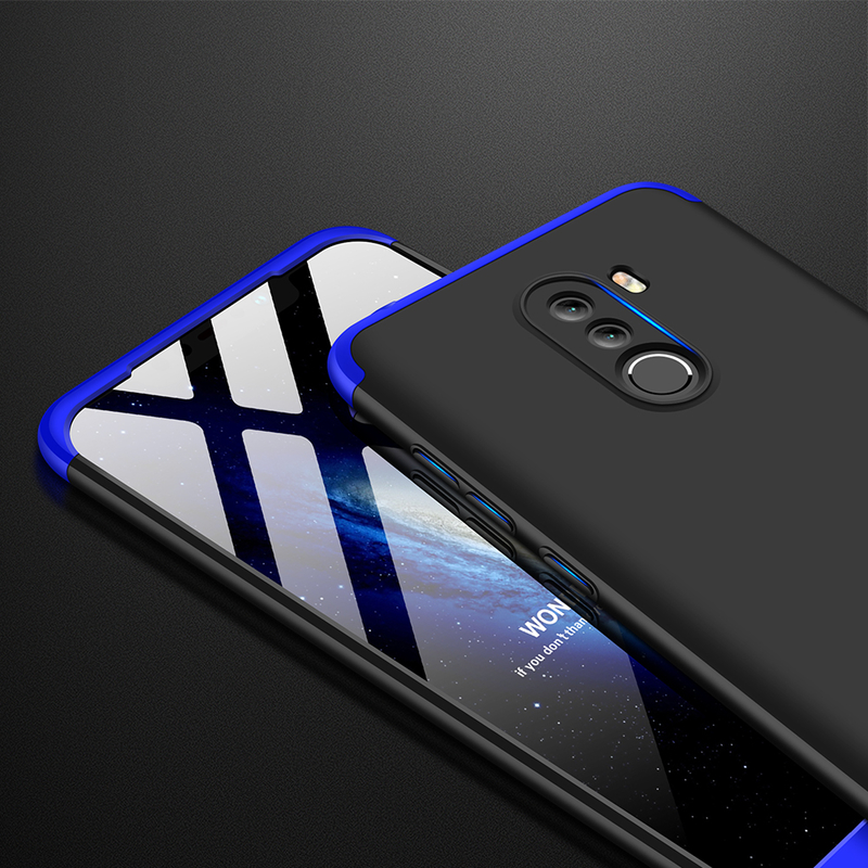 Husa Xiaomi Pocophone F1 GKK 360 Full Cover Negru-Albastru