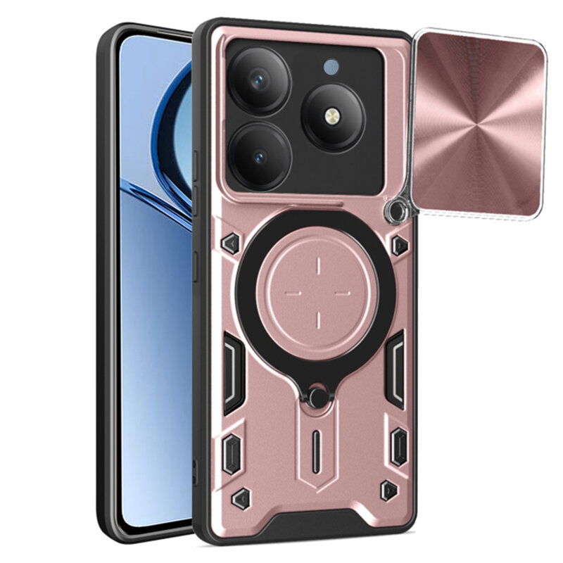 Husa Realme C63 Techsuit CamGuard Pro, roz auriu