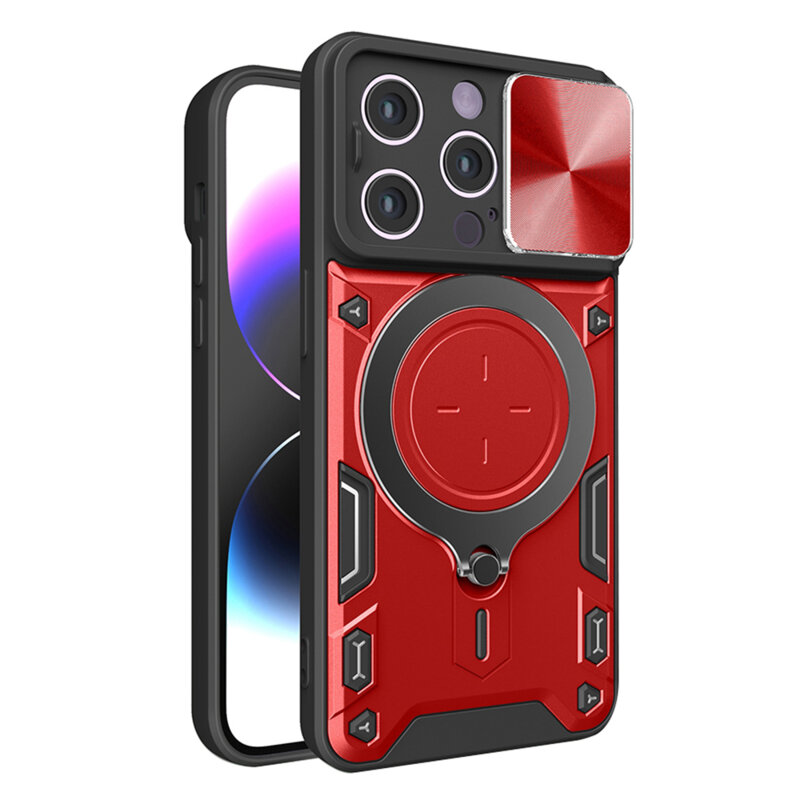 Husa iPhone 14 Pro Techsuit CamGuard Pro, rosu