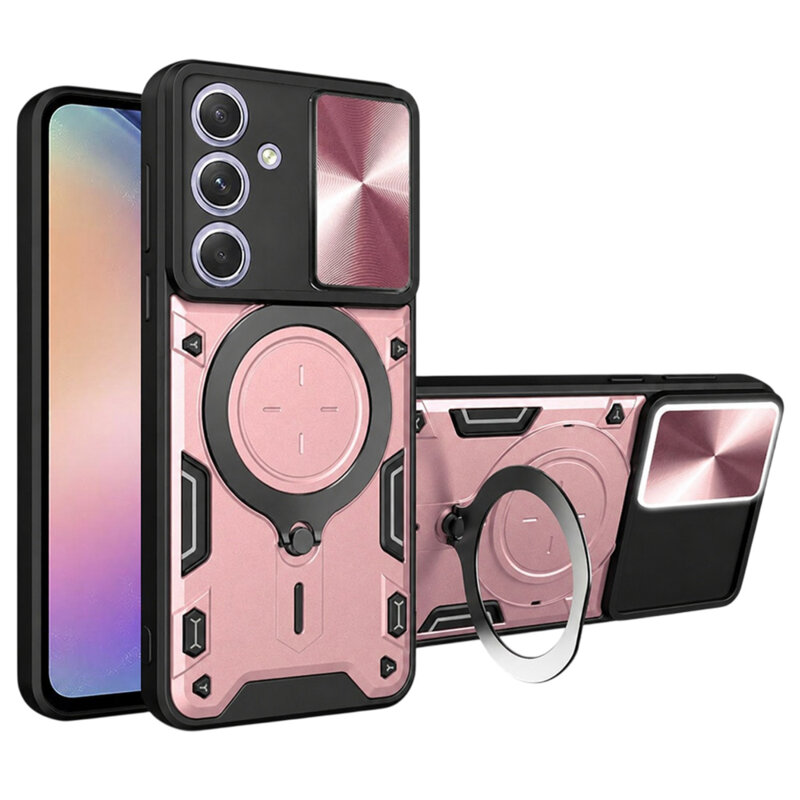 Husa Samsung Galaxy A54 Techsuit CamGuard Pro, roz auriu