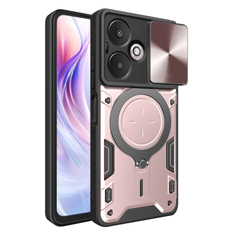Husa Xiaomi Redmi 13C 5G Techsuit CamGuard Pro, roz auriu