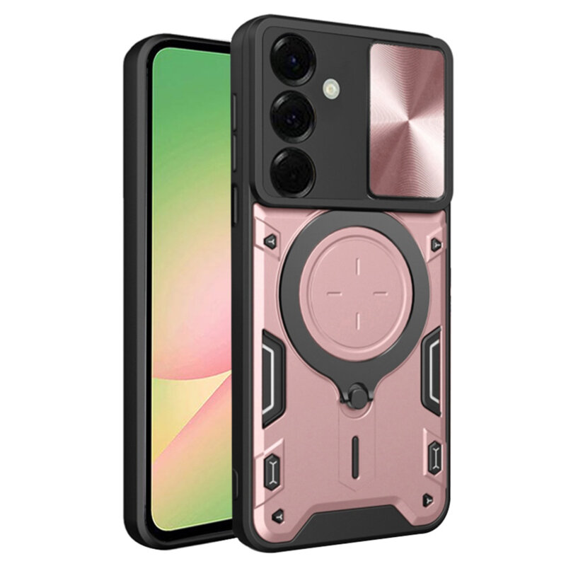 Husa Samsung Galaxy A56 5G Techsuit CamGuard Pro, roz auriu