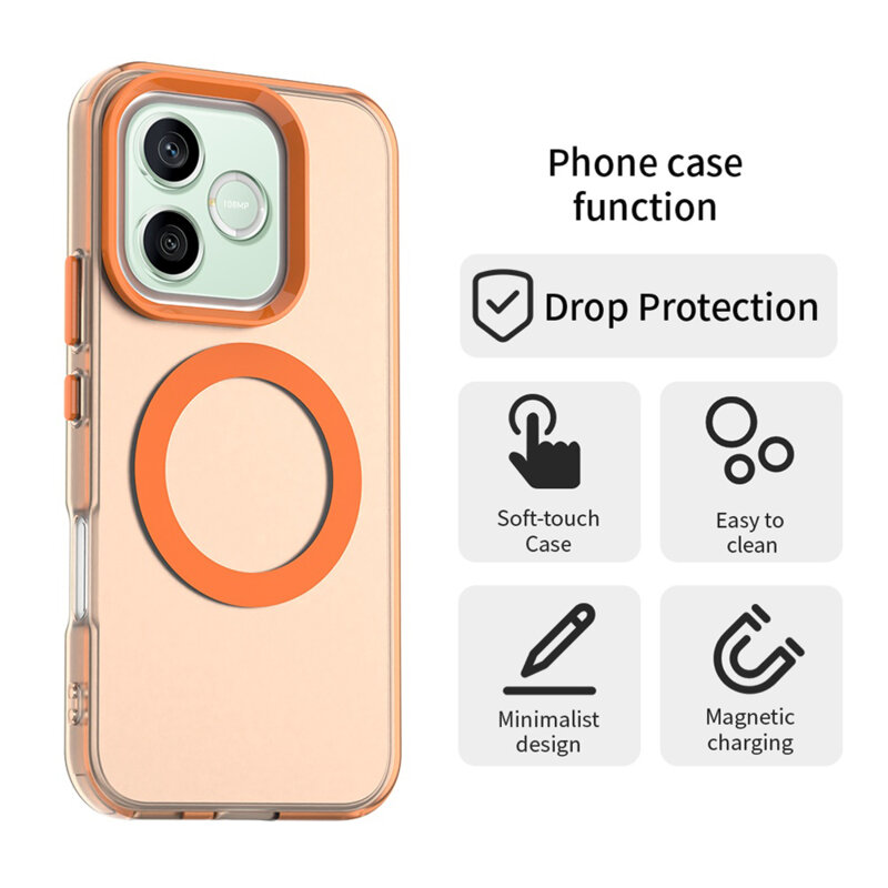 Husa Honor 600 Pro Techsuit CandyCase MagSafe, portocaliu