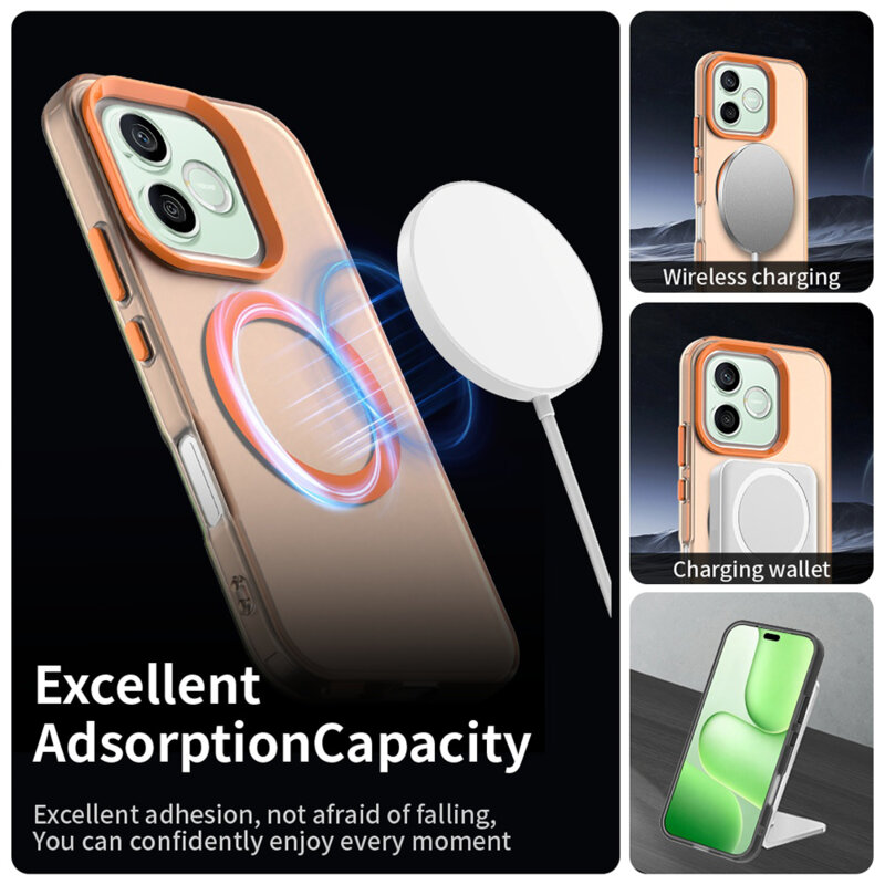 Husa Honor 600 Pro Techsuit CandyCase MagSafe, portocaliu