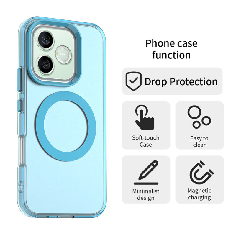 Husa Honor 600 Pro Techsuit CandyCase MagSafe, albastru