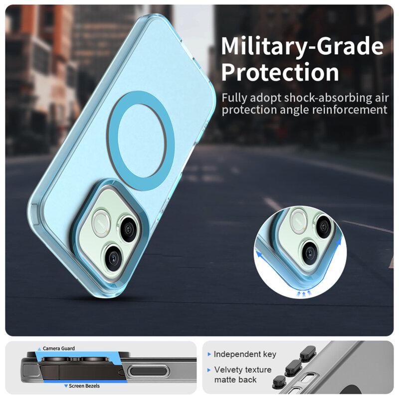 Husa Honor 600 Pro Techsuit CandyCase MagSafe, albastru