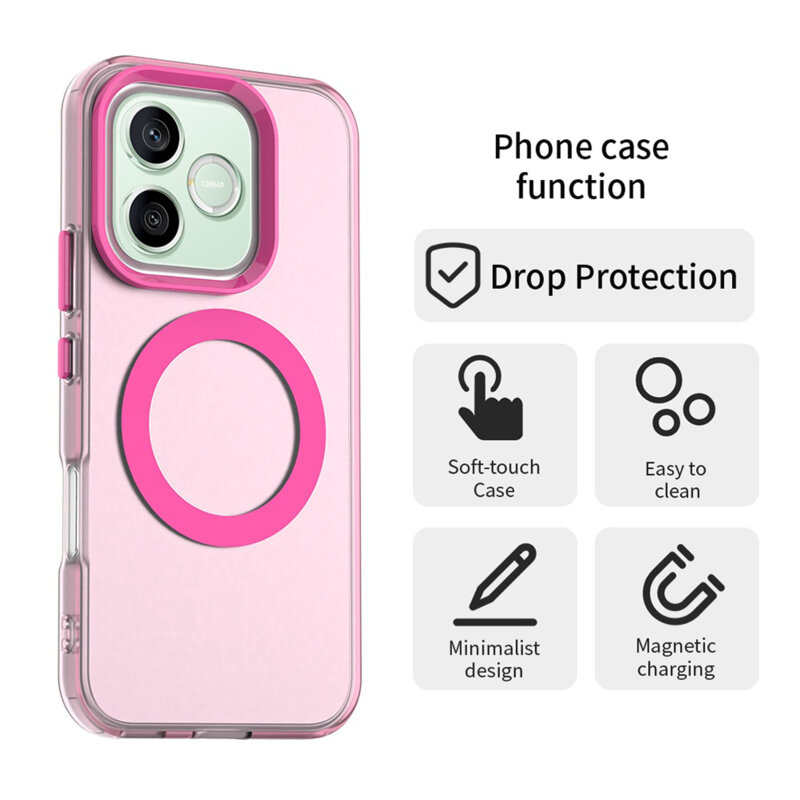 Husa Honor 600 Techsuit CandyCase MagSafe, roz