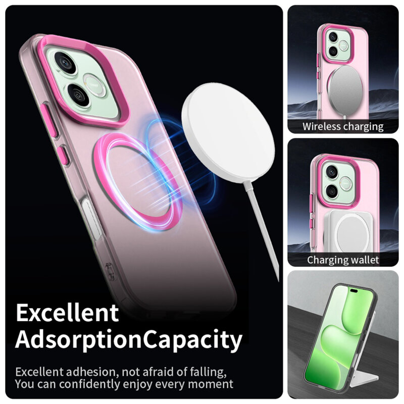 Husa Honor 600 Pro Techsuit CandyCase MagSafe, roz