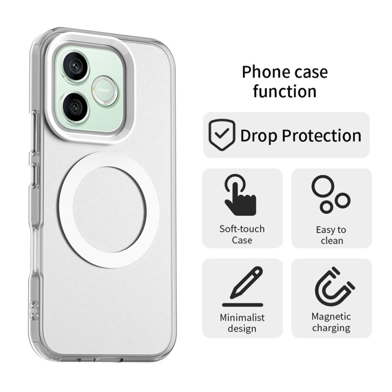 Husa Honor 600 Pro Techsuit CandyCase MagSafe, alb
