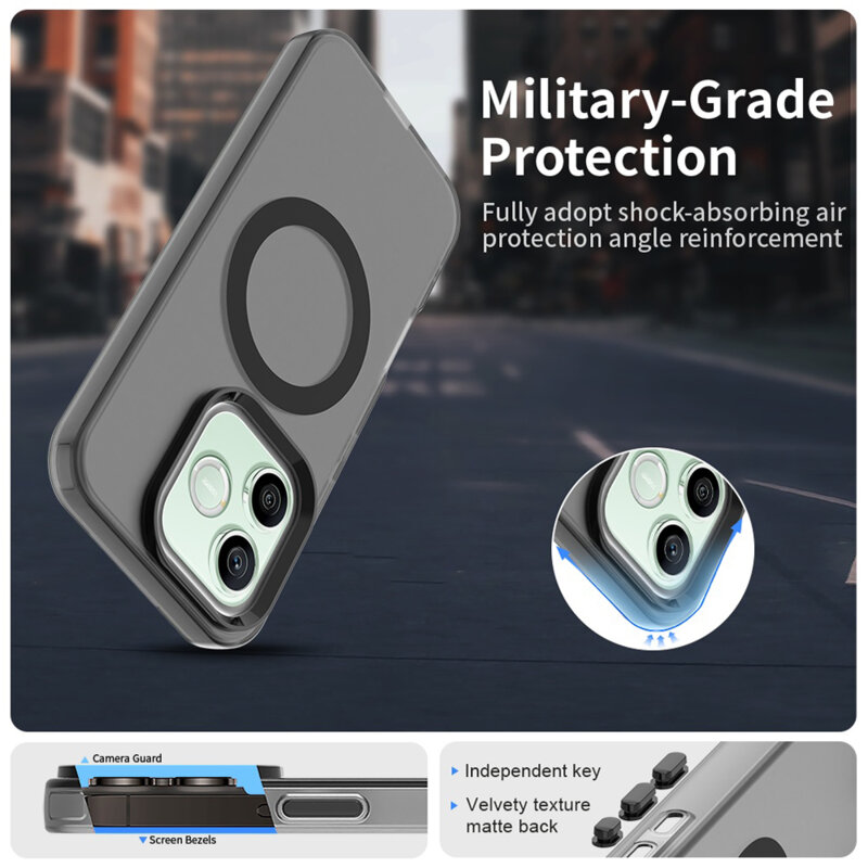 Husa Honor 600 Pro Techsuit CandyCase MagSafe, negru