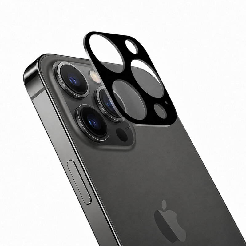 Folie camera iPhone 13 Pro Techsuit Full Glass, negru