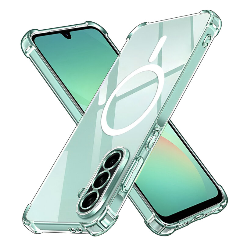 Husa Samsung Galaxy A26 5G Techsuit Shockproof Clear Silicone MagSafe, transparenta