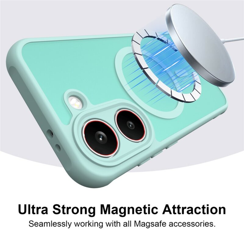 Husa Xiaomi Poco X8 Pro Techsuit HaloFrost II MagSafe, verde menta