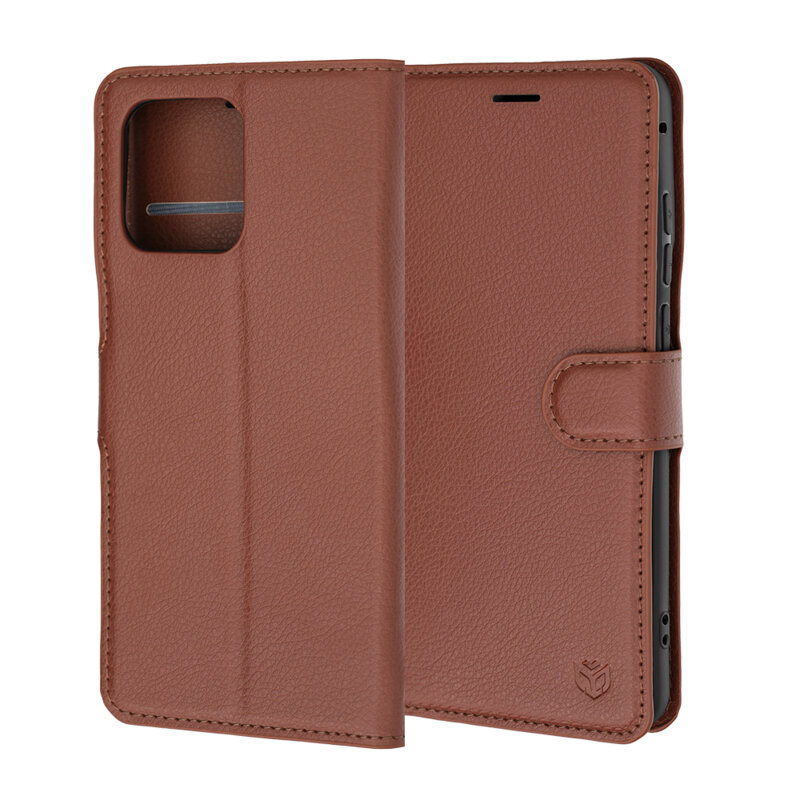 Husa Motorola Edge 70 Fusion Techsuit Leather Folio, maro