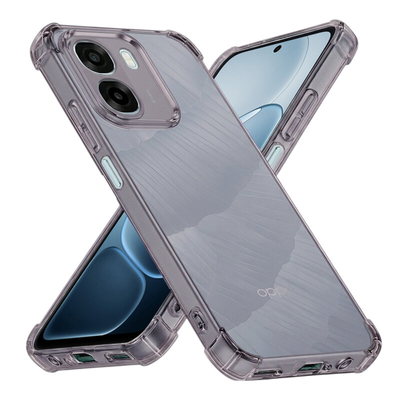 Husa Oppo A6x 4G Techsuit Shockproof Clear Silicone, fumuriu