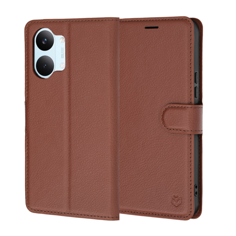 Husa Xiaomi Poco X8 Pro Max Techsuit Leather Folio, maro