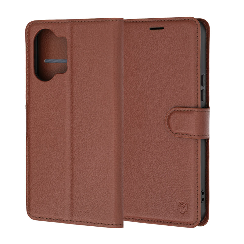 Husa Xiaomi Poco X8 Pro Max Techsuit Leather Folio, maro
