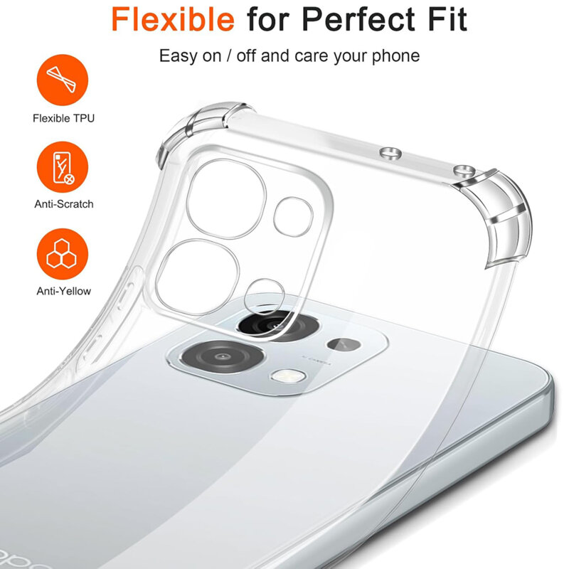 Husa Oppo A6 Pro 5G Techsuit Shockproof Clear Silicone, transparenta