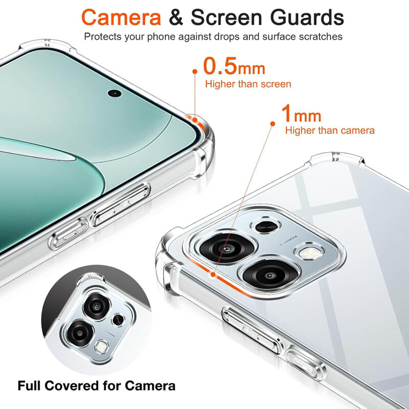 Husa Oppo A6 Pro 5G Techsuit Shockproof Clear Silicone, transparenta