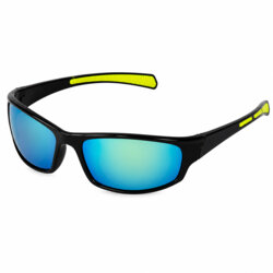 Ochelari de soare rectangulari sport Techsuit 9937, albastru, galben