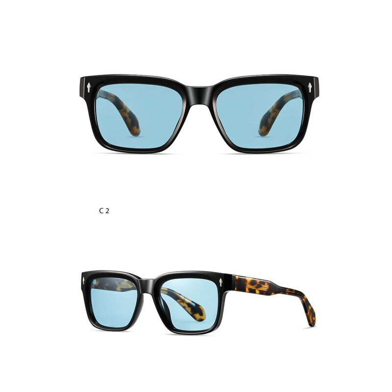 Ochelari polarizati flat-top, de barbati Techsuit 31246, print/bleu