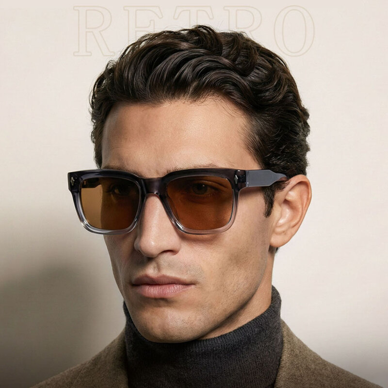 Ochelari polarizati flat-top, de barbati Techsuit 31246, print/bleu