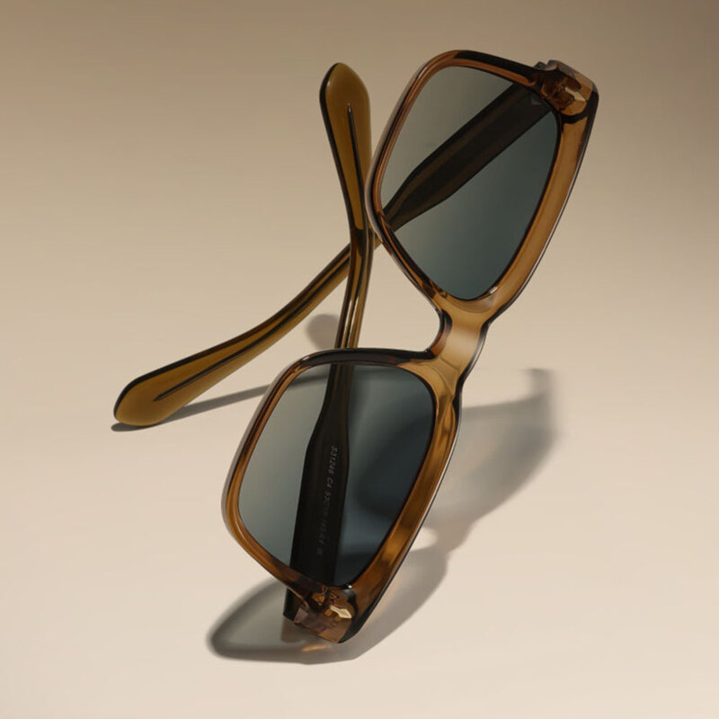 Ochelari polarizati flat-top, de barbati Techsuit 31246, print/bleu