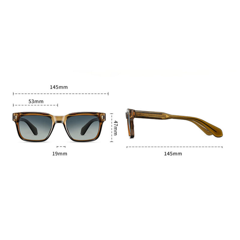 Ochelari polarizati flat-top, de barbati Techsuit 31246, print/bleu
