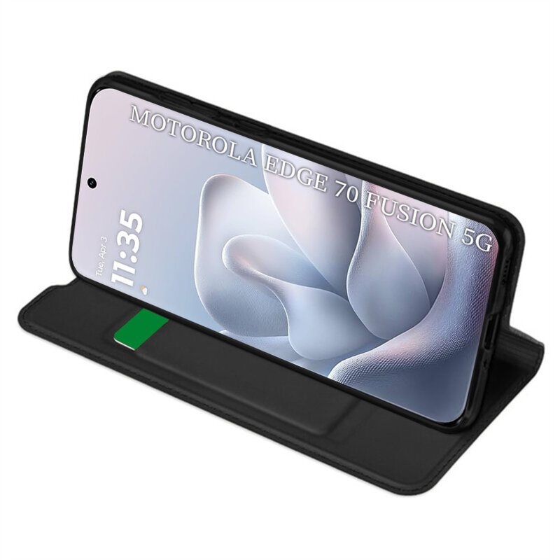 Husa Motorola Edge 70 Fusion Techsuit Magskin Book, negru