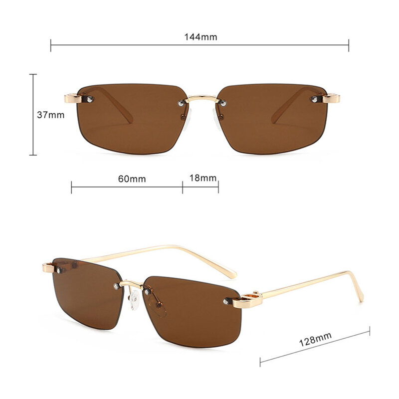 Ochelari de soare premium fara rama Techsuit S098, Dark Smoke