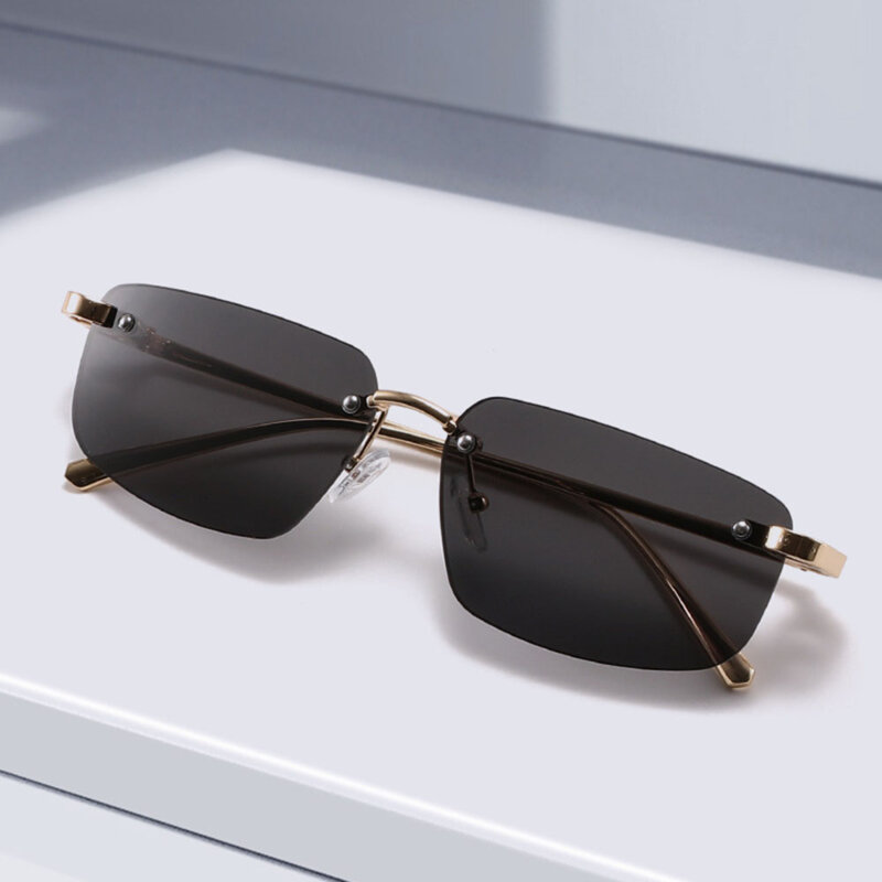 Ochelari de soare premium fara rama Techsuit S098, Cognac
