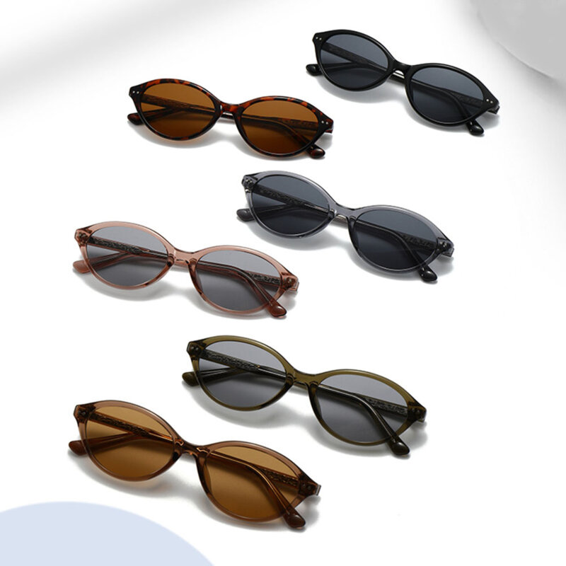 Ochelari de soare ovali, retro-moderni Techsuit 99034, negru