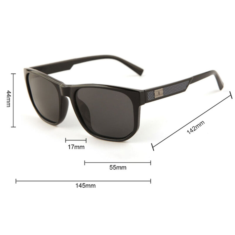 Ochelari wayfarer polarizati pentru barbati Techsuit 8502, negru
