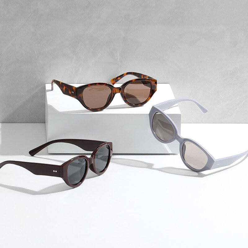 Ochelari de dama ovali, rama retro Techsuit 17002, negru