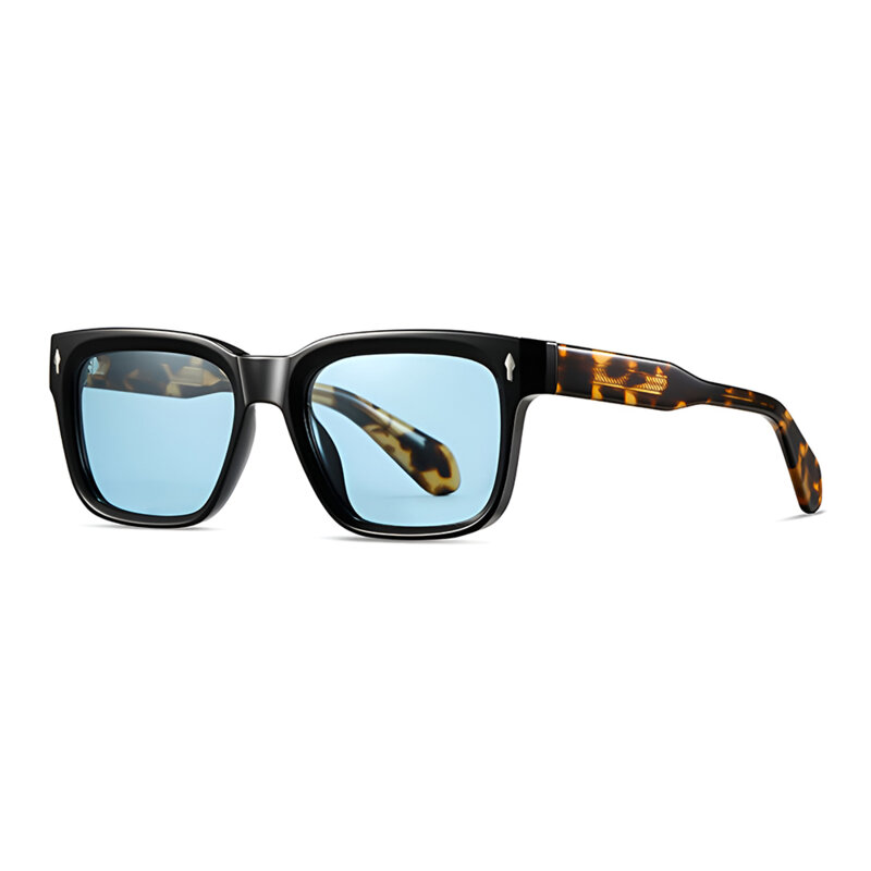 Ochelari polarizati flat-top, de barbati Techsuit 31246, print/bleu