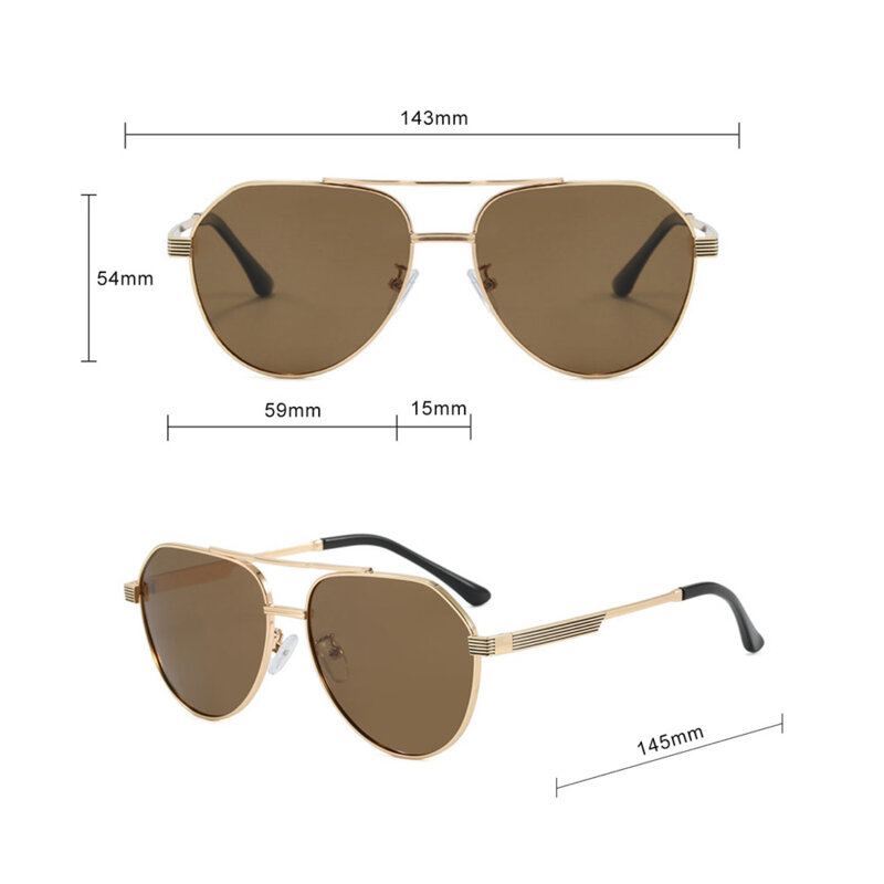 Ochelari premium polarizati aviator, unisex Techsuit 8622, gri-inchis