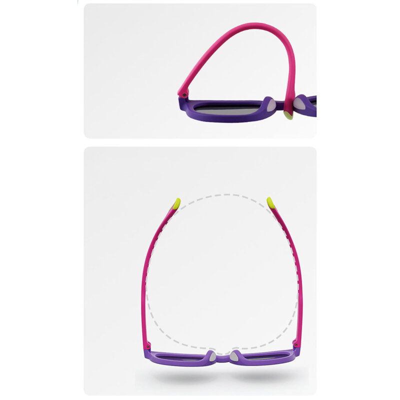 Ochelari pentru copii premium, filtru UV Techsuit 616, mov/roz