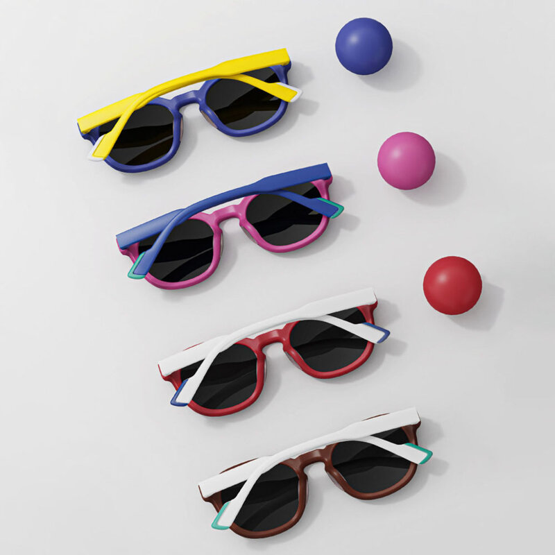 Ochelari de soare pentru copii Techsuit 616, albastru/galben