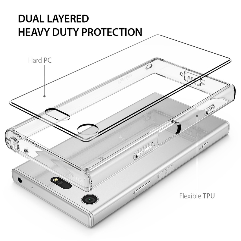 Husa Sony Xperia XZ1 Compact Ringke Fusion - Rose Gold