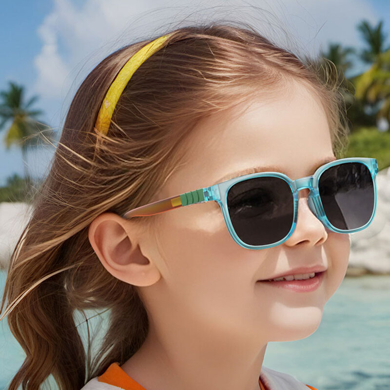 Ochelari de soare pentru copii Techsuit 9694, bleu-multicolor