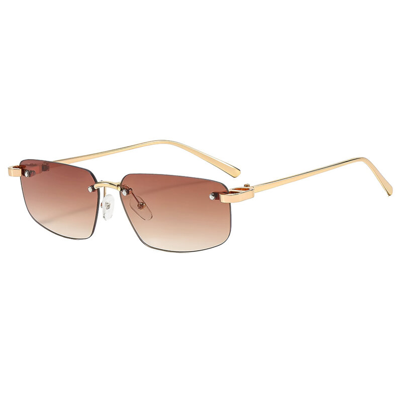 Ochelari de soare premium fara rama Techsuit S098, Cognac