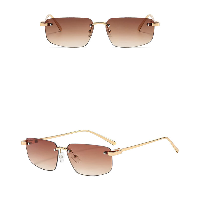 Ochelari de soare premium fara rama Techsuit S098, Cognac
