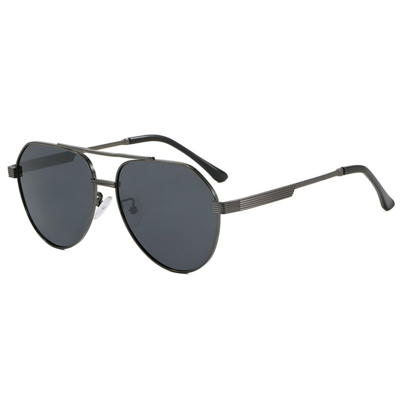 Ochelari premium polarizati aviator, unisex Techsuit 8622, gri-inchis